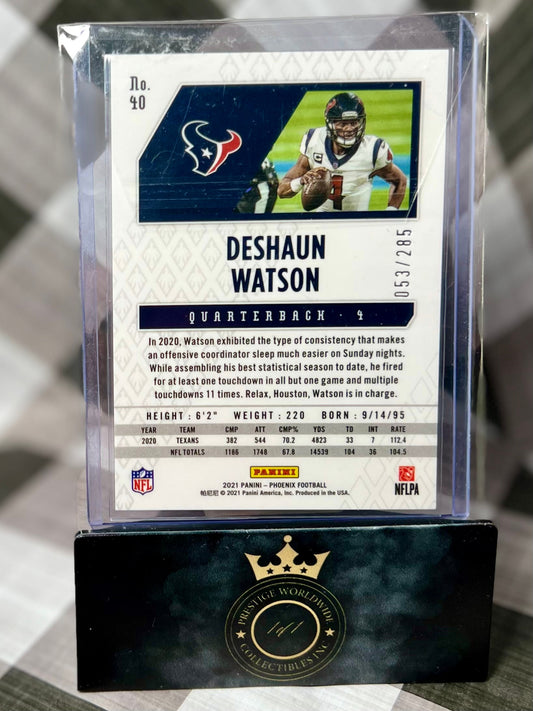 Deshaun Watson 2021 Phoenix Red Laser /285 #40 Texans & Cleveland Browns