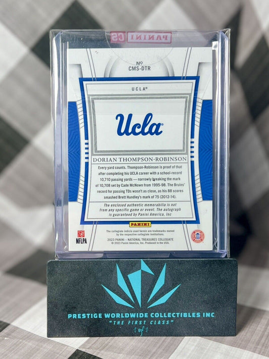 Dorian Thompson-Robinson 2023 National Treasures Rookie Patch Auto /39 #CMS-DTR