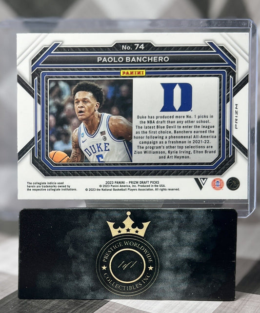 Paolo Banchero 2023 Prizm Draft Picks Purple Wave Variation #74 Orlando Magic SP