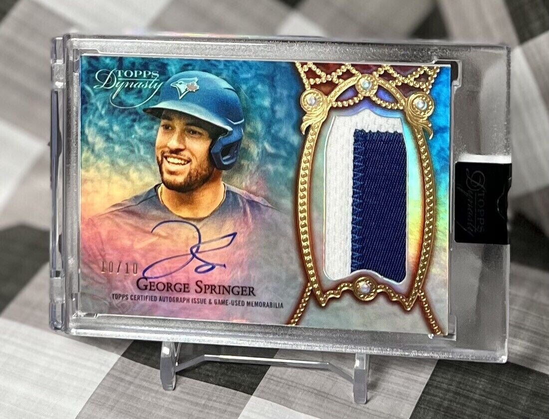George Springer 2022 Topps Dynasty Auto 10/10 BOOKEND #DAP-GS4 Toronto Blue Jays