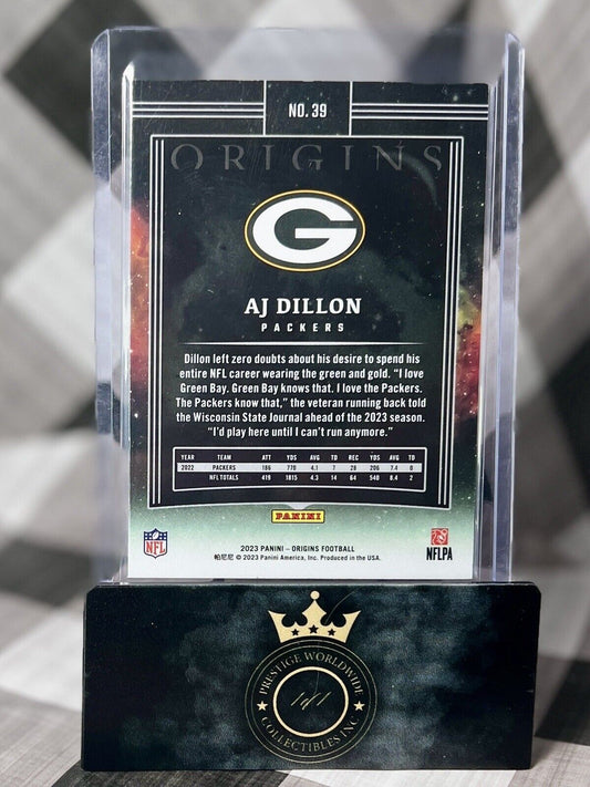 AJ Dillon 2023 Panini Origins Red /149 #39 Green Bay Packers SP