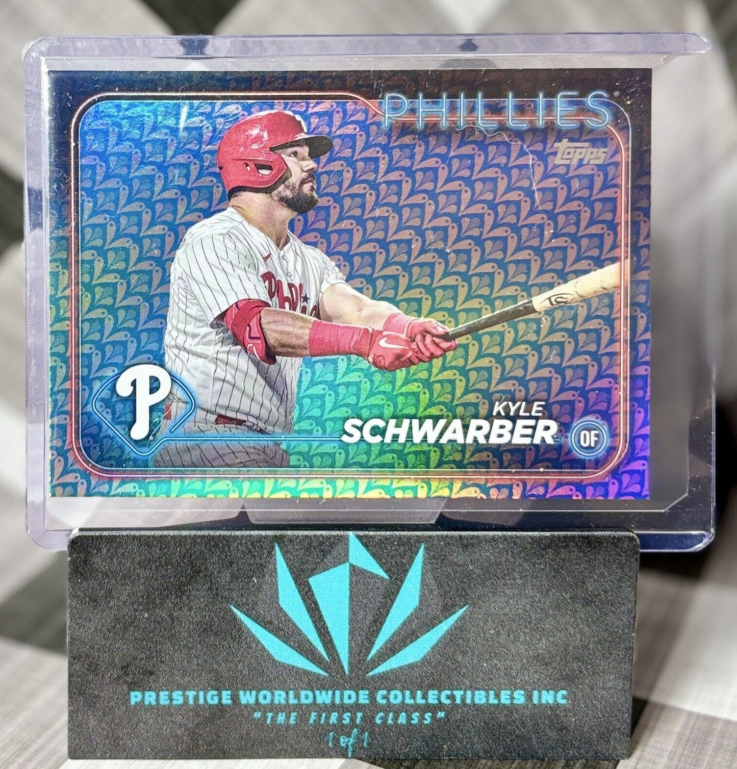 Kyle Schwarber 2024 Topps Series 1 Easter Foil SP #136 Philadelphia Phillies