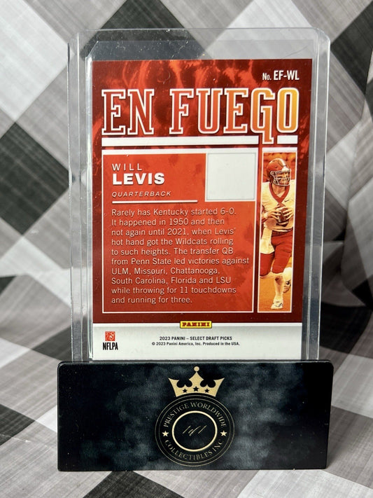 Will Levis 2023 Select Draft Picks En Fuego Rookie #EF-WL Titans & Kentucky RC