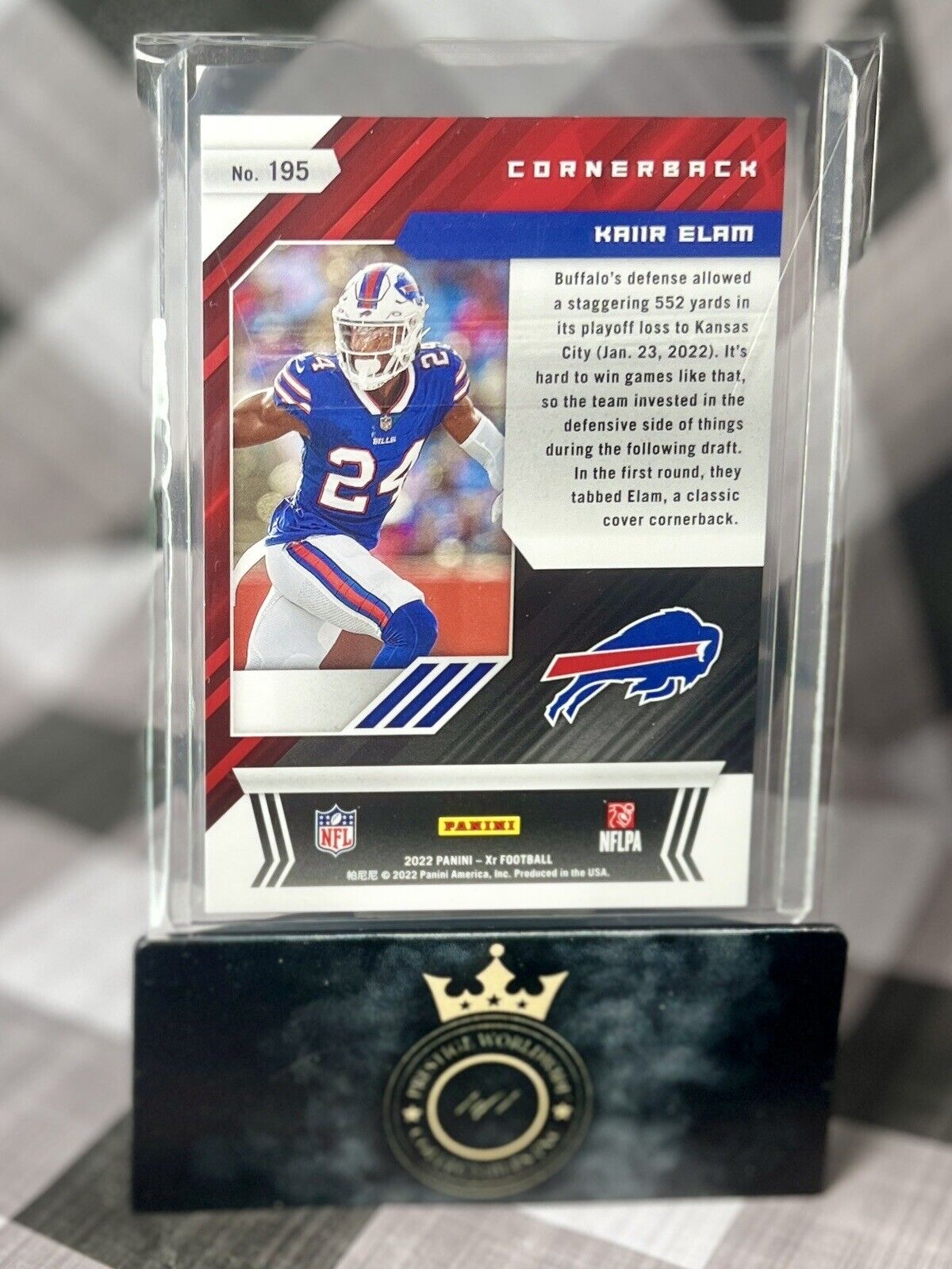 Kaiir Elam 2022 Panini XR Red Rookie /249 #195 Buffalo Bills SP RC
