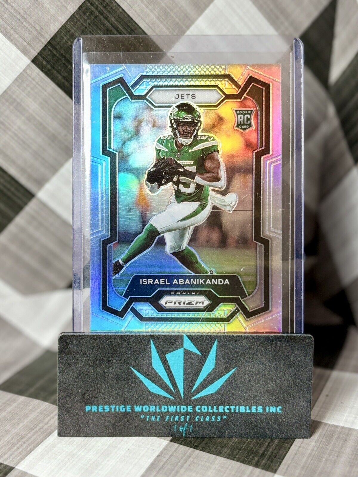 Israel Abanikanda 2023 Panini Prizm Silver Prizm Rookie #379 New York Jets RC