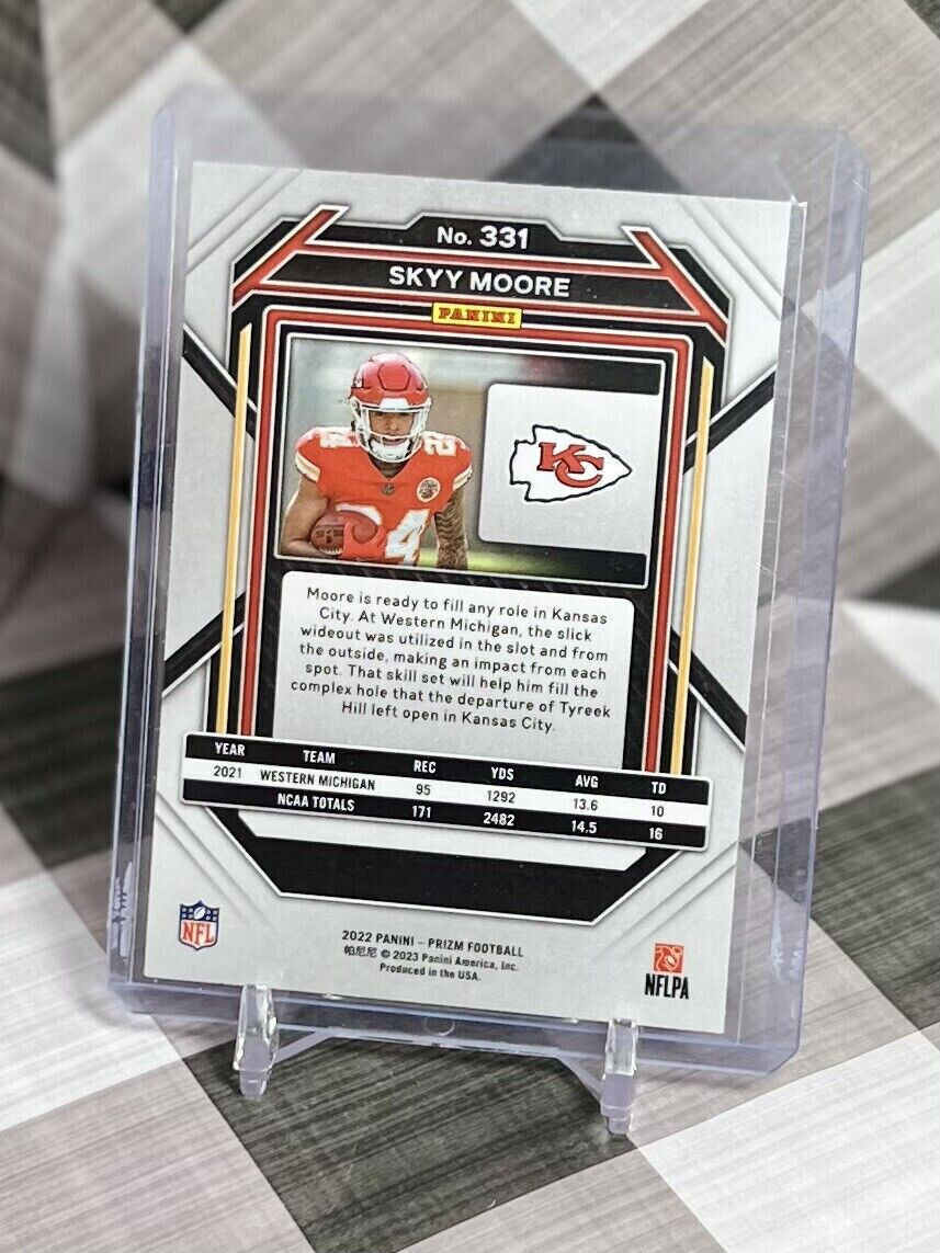 2022 Panini Prizm NFL Skyy Moore Rookie Base #331 - Kansas City Chiefs & WMU RC