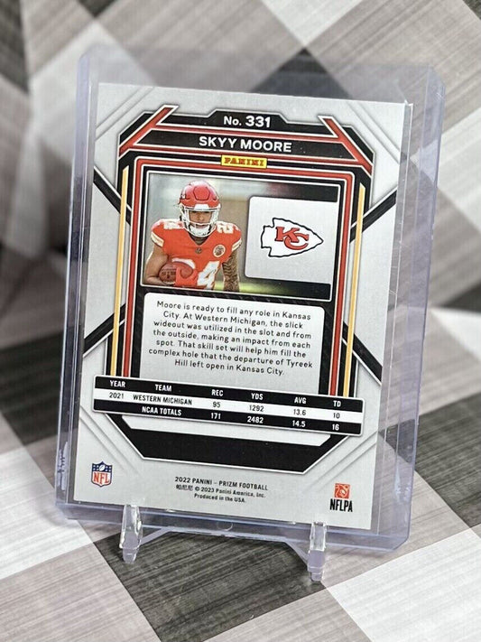 2022 Panini Prizm NFL Skyy Moore Rookie Base #331 - Kansas City Chiefs & WMU RC