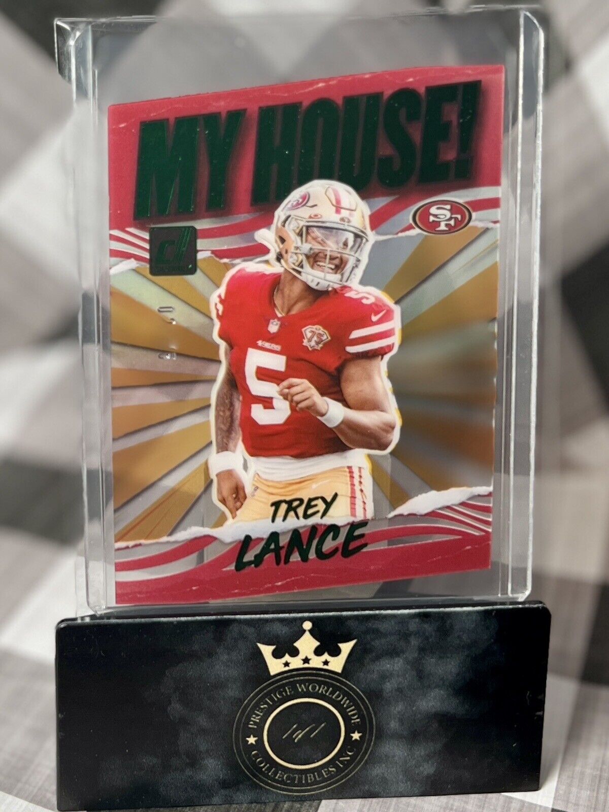 Trey Lance 2021 Donruss Clearly My House Green Rookie /25 #CMH-TRL SF 49ers DAL