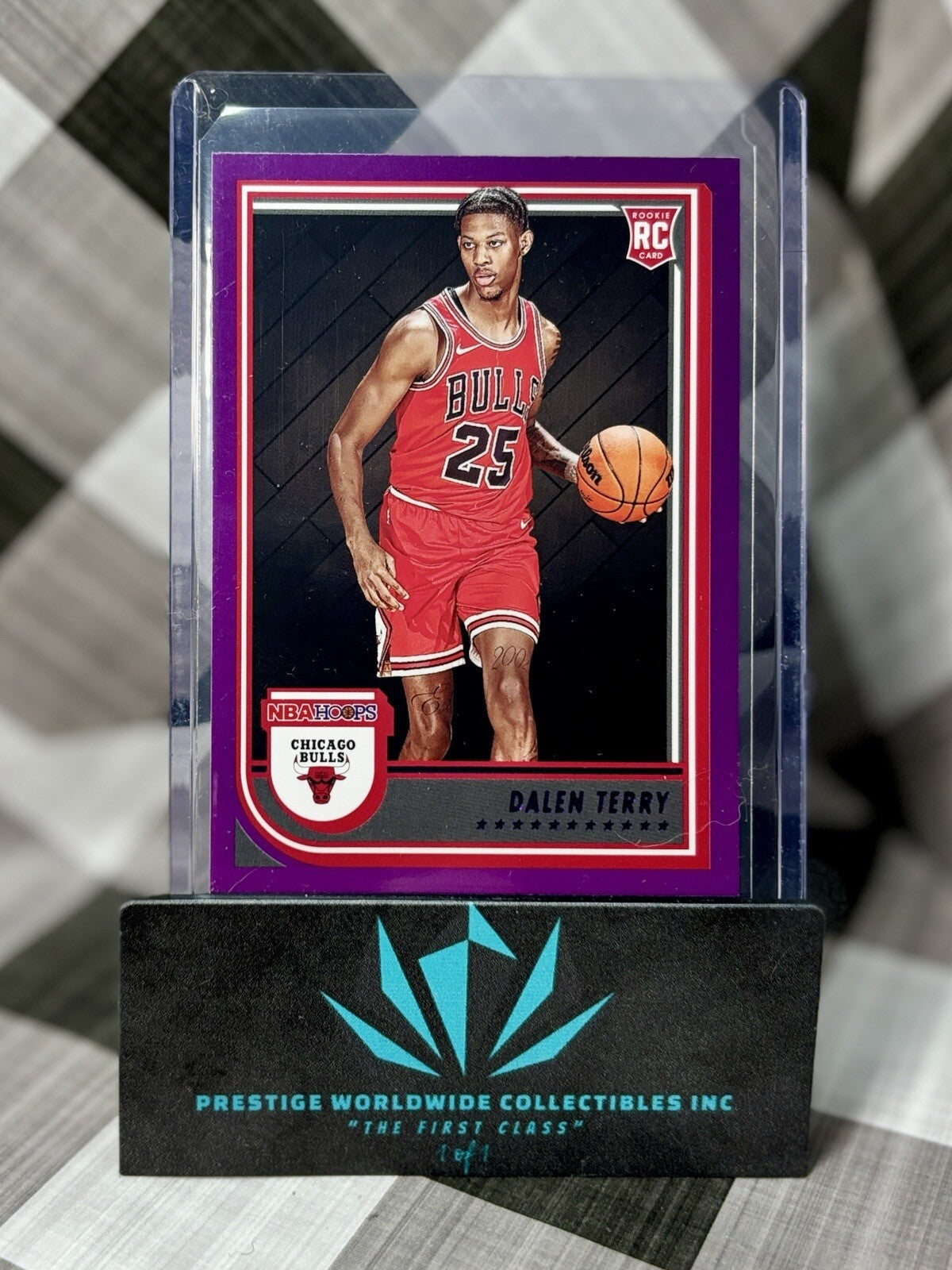 Dalen Terry 2022-23 Panini NBA Hoops Purple Rookie #248 Chicago Bulls RC