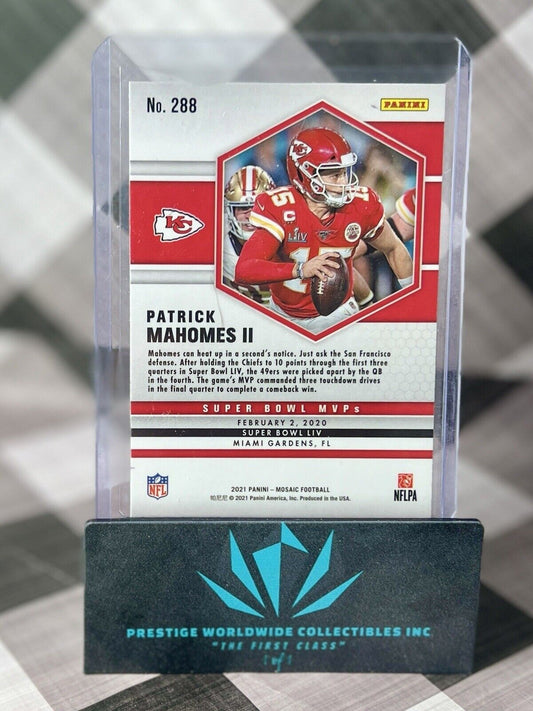 Patrick Mahomes II 2021 Panini Mosaic #288 Kansas City Chiefs SB MVP