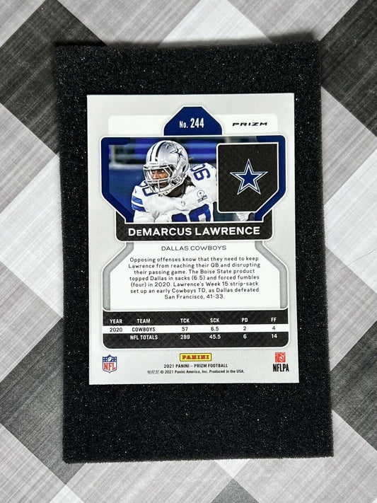 DeMarcus Lawrence 2021 Prizm Football Orange Disco Prizm #244 Dallas Cowboys