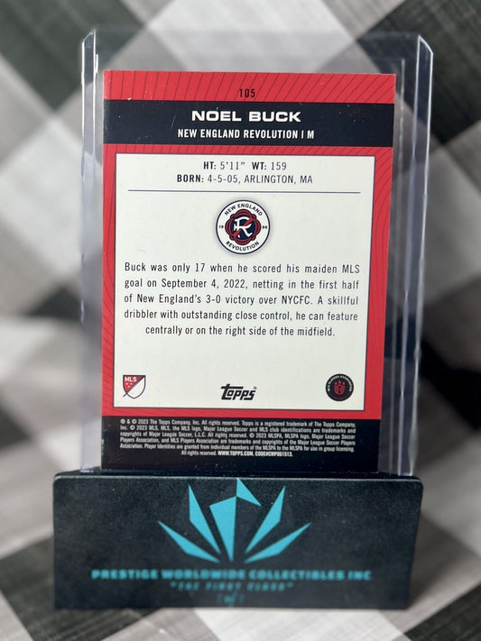Noel Buck 2023 Topps MLS Pitch Prodigies Icy Black Foil Rookie #105 NY Revo RC