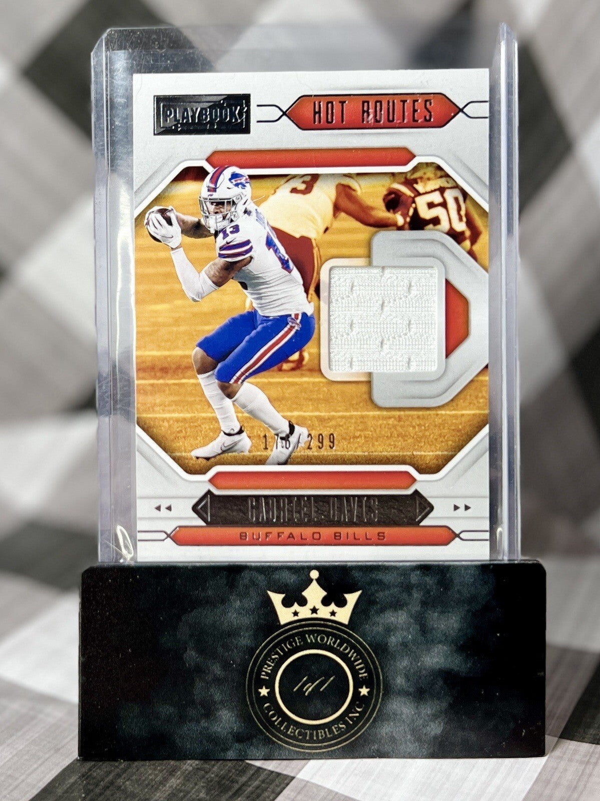 Gabriel Davis 2021 Playbook Hot Routes Patch Relic #176/299 #HR-GD Buffalo Bills