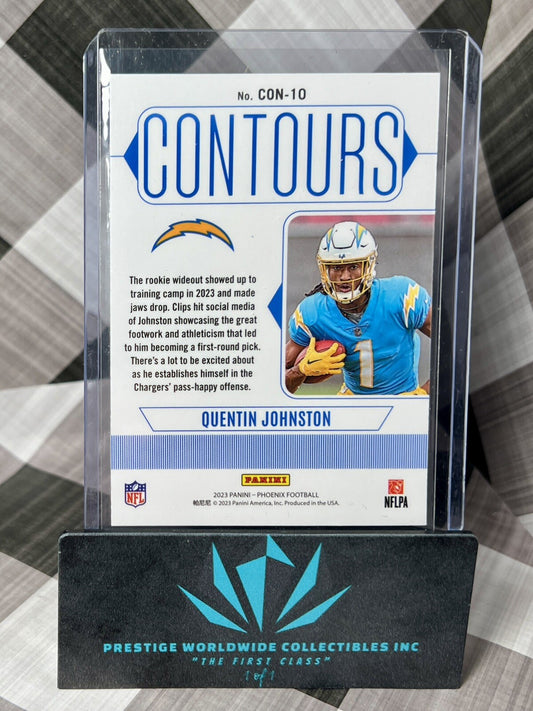 Quentin Johnston 2023 Phoenix Silver Refractor Contours #CON-10 LA Chargers