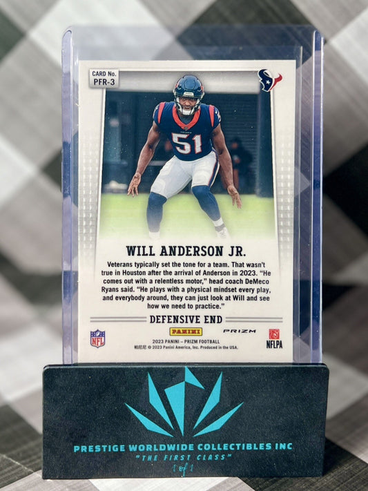 Will Anderson Jr 2023 Prizm Throwback Silver Rookie #PFR-3 Houston Texans RC