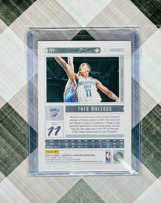 THEO MALEDON 2020-21 Panini Chronicles Luminance NBA Blue Rookie #41/99 - OKC RC