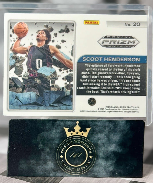 Scoot Henderson 2023 Panini Prizm Draft Picks Rookie PrizmBreak #20 Portland RC