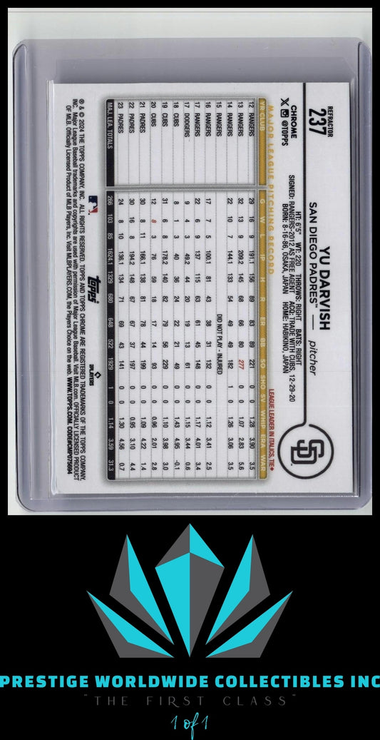 Yu Darvish 2024 Topps Chrome #237 San Diego Padres