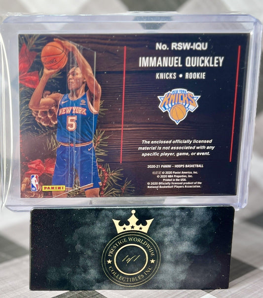 Immanuel Quickley 2020-21 NBA Hoops Rookie Sweaters Rookie #RSW-IQU Knicks RC