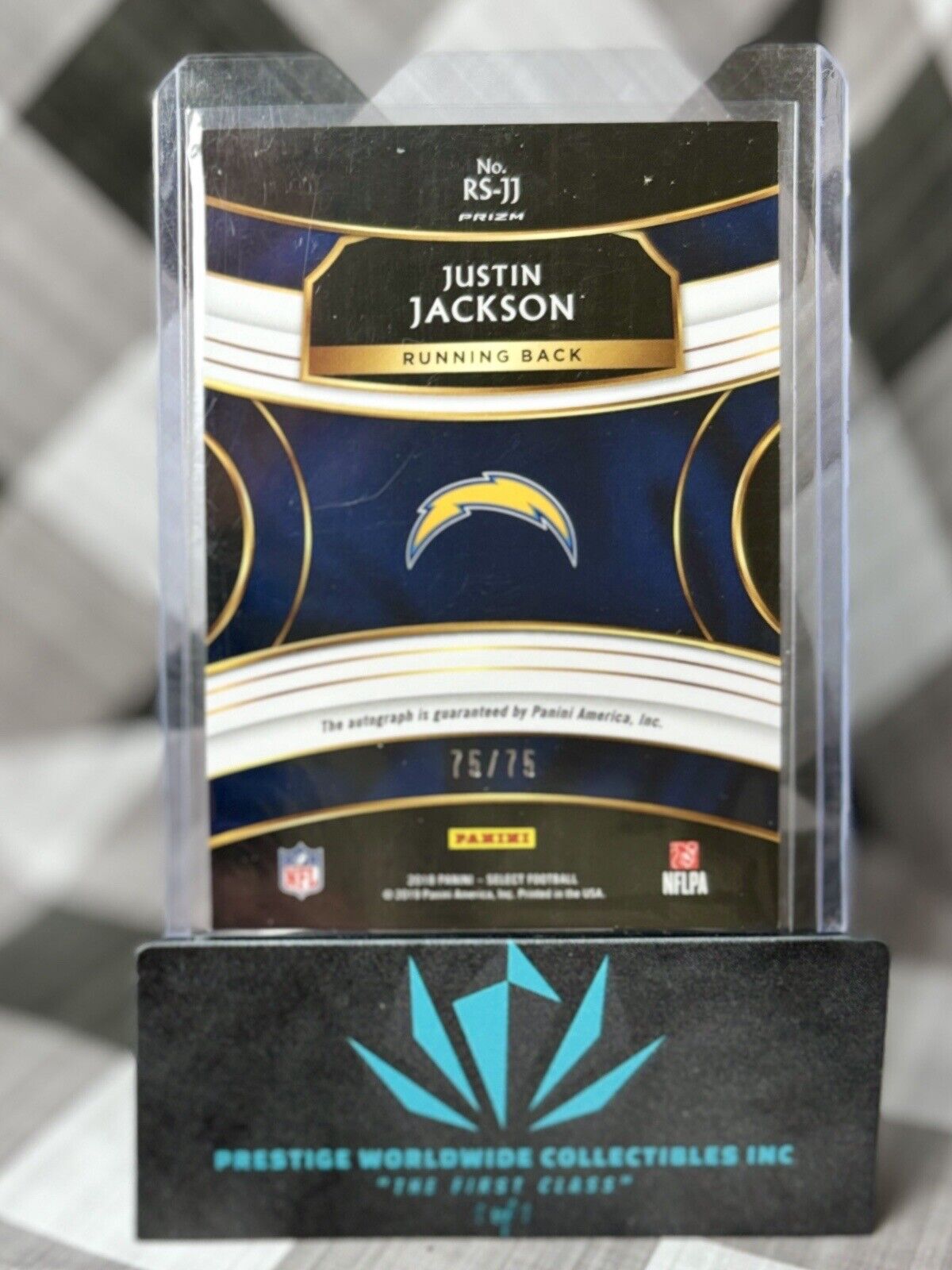 Justin Jackson 2018 Select Rookie Auto Silver Prizm 1st Print 1/75 #RS-JJ LAC RC