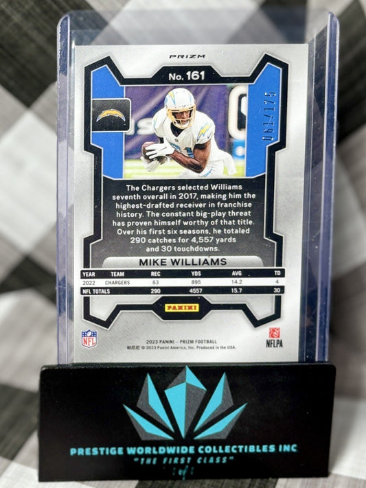 Mike Williams 2023 Prizm Green Hyper /175 #161 Los Angeles Chargers