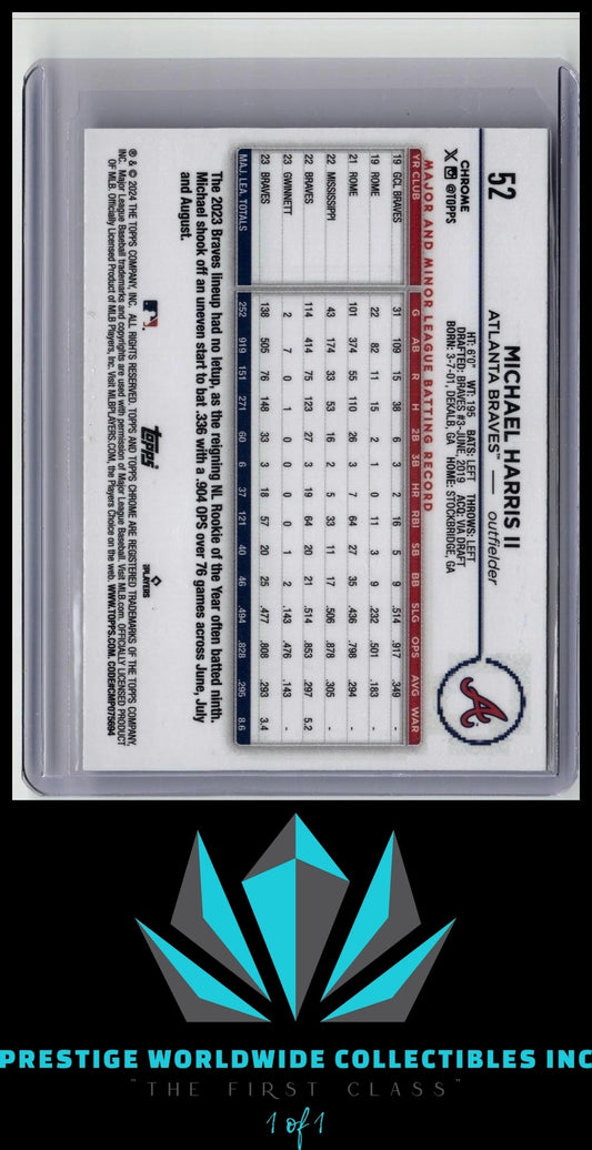 Michael Harris II 2024 Topps Chrome #52 Atlanta Braves