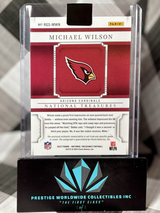 Michael Wilson 2023 National Treasures Rookie Patch Auto /99 #RGS-MWN Cardinals