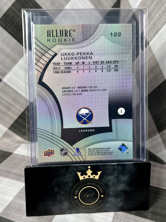 Ukko-Pekka Luukkonen 2021-22 Upper Deck Allure Leopard Rookie #122 BUF Sabres RC