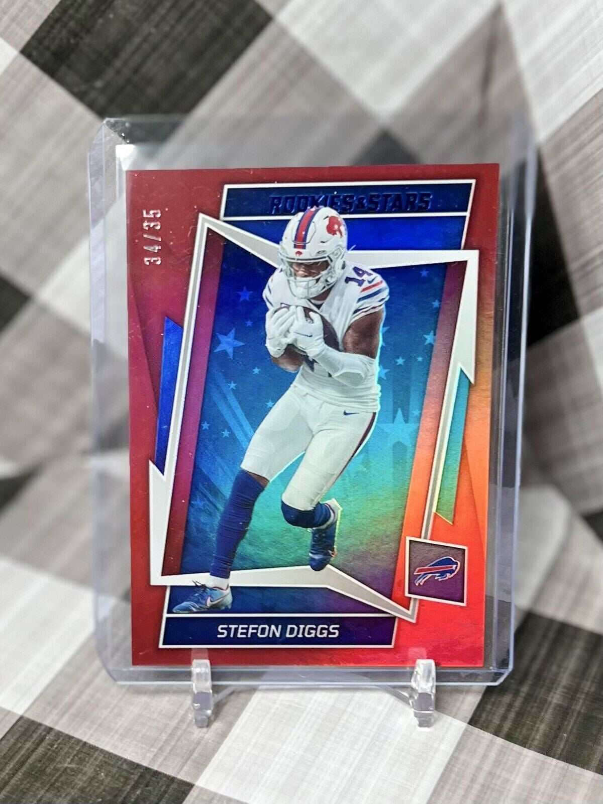 STEFON DIGGS 2022 PANINI ROOKIES & STARS Red & Blue Parallel /35 #11 - BUF Bills