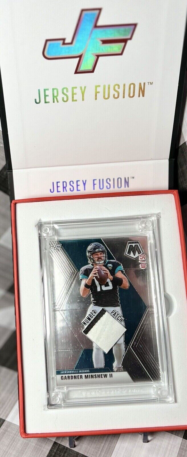 GARDNER MINSHEW 2022 JERSEY FUSION MOSAIC GAME USED JERSEY /50 - 9/20/2020 JAGS