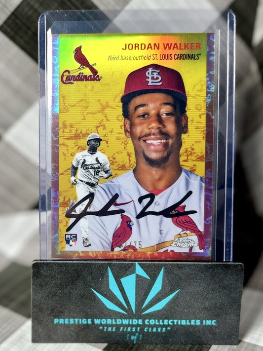 Jordan Walker 2023 Topps Chrome Platinum Toile Cream/Rose Rookie /75 #250 STL RC