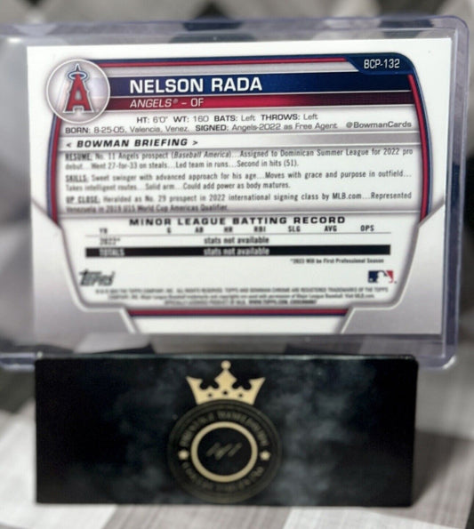 Nelson Rada 2023 Bowman Chrome 1st Mojo Refractor #BCP-132 LA Angels
