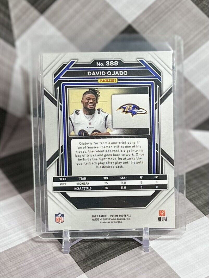 2022 Panini Prizm David Ojabo Rookie Base #388 - Baltimore Ravens & Michigan RC