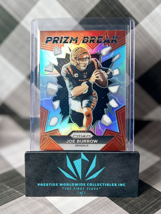 Joe Burrow 2023 Panini Prizm Silver PrizmBreak #PB-1 Cincinnati Bengals Insert