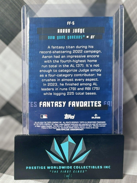 Aaron Judge 2024 Topps Series 2 Fantasy Favorites #FF-5 New York Yankees