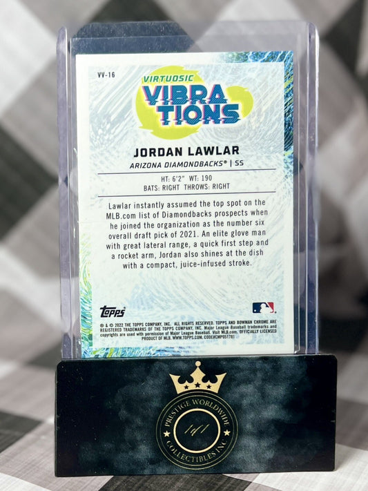 Jordan Lawlar 2022 Bowman Chrome Virtuosic Vibrations #VV-16 AZ Diamondbacks