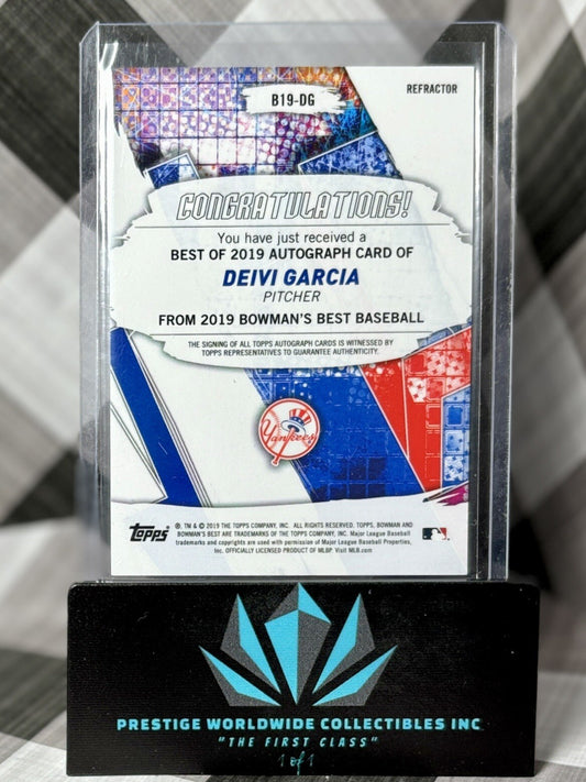 Deivi Garcia 2019 Bowman's Best Refractor Rookie Auto #B19-DG NY Yankees RC