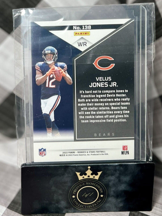 Velus Jones Jr. 2022 Panini Rookies & Stars Orange Rookie /175 #138 Bears RC