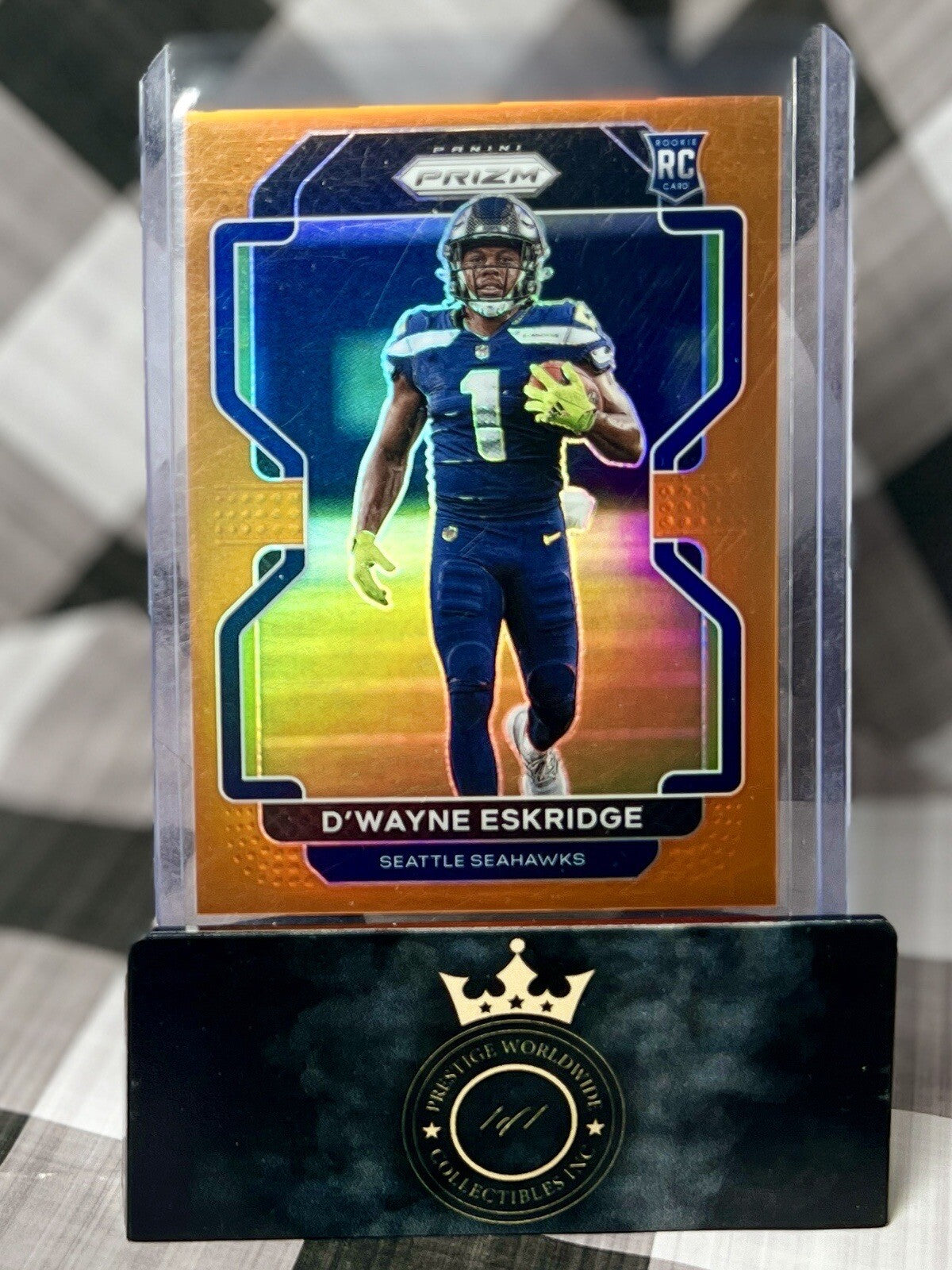 Dwayne Eskridge 2021 Panini Prizm Orange Prizm Rookie /249 #349 Seattle Seahawks