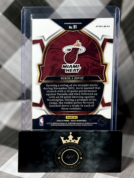 Nikola Jovic 2022-23 Select Concourse Rookie Blue Cracked Ice #91 RC - MIA HEAT