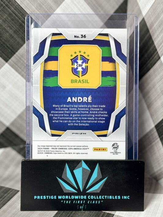 Andre 2023-24 Prizm Copa America Silver Pulsar Prizm Rookie #36 Brazil RC