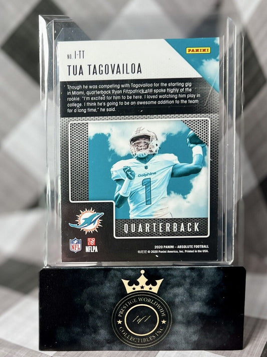 Tua Tagovailoa 2020 Panini Absolute Football Rookie Introductions #I-TT Dolphins