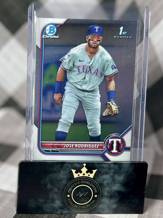 Jose Rodriguez 2022 Bowman Chrome 1st Prospect #BCP-62 Texas Rangers WS Prospect