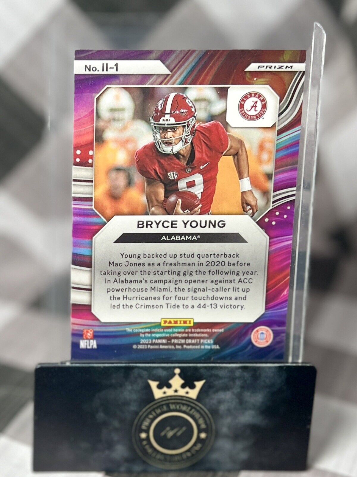 Bryce Young 2023 Prizm Draft Picks Red Ice Prizm Instant Impact #II-1 Alabama RC