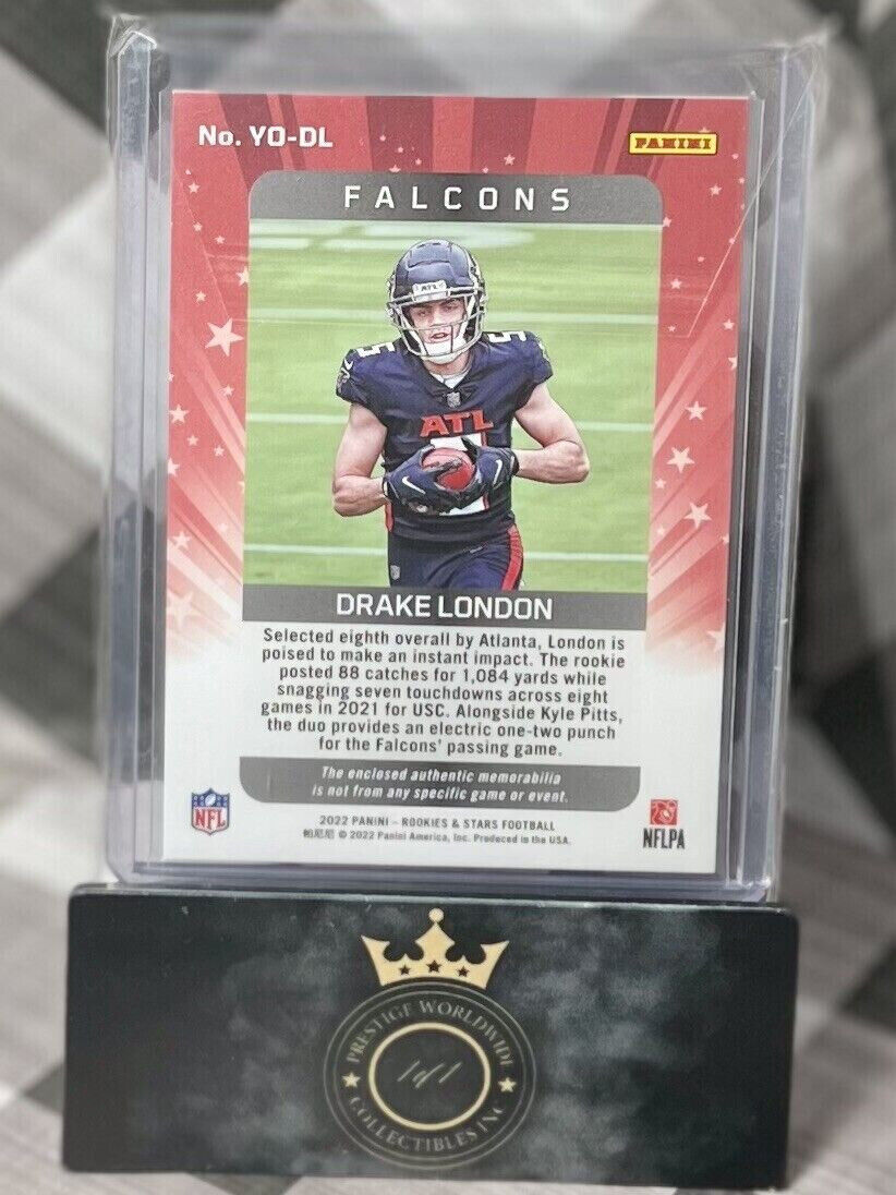 Drake London 2022 Rookies & Stars Year Rookie One Patch #YO-DL  - ATL Falcons RC