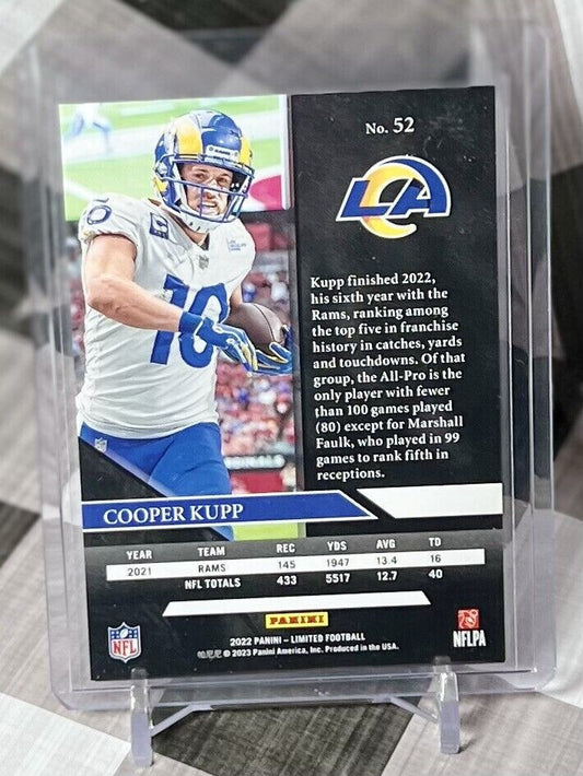 📈🔥 COOPER KUPP 2022 Panini Limited Base #52 - LA RAMS & EWU WALTER PAYTON 📈🔥