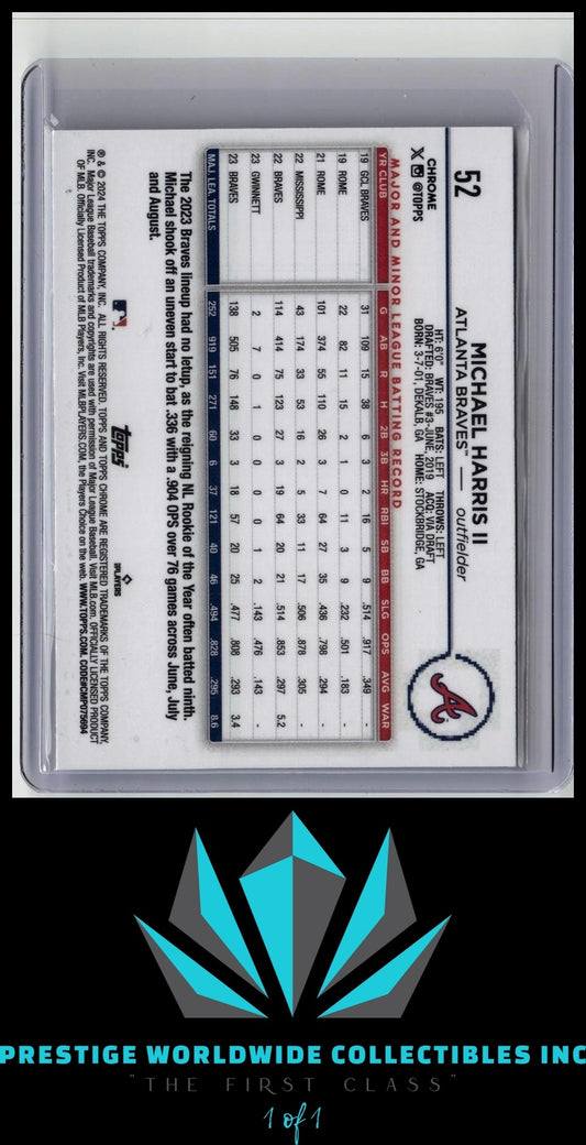 Michael Harris II 2024 Topps Chrome #52 Atlanta Braves