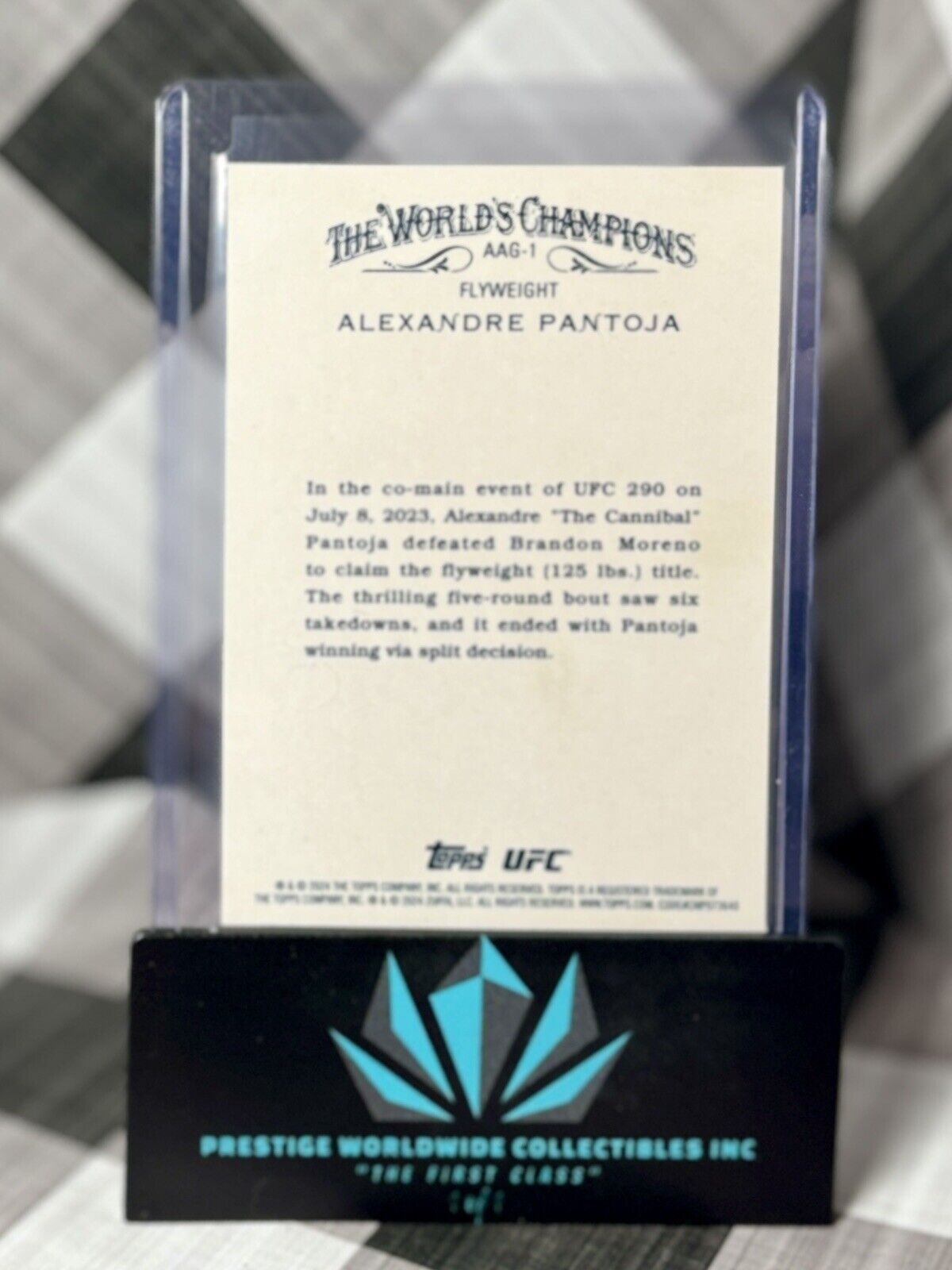 Alexandre Pantoja 2024 Topps Chrome UFC Allen & Ginter Refractor SP #AAG-1