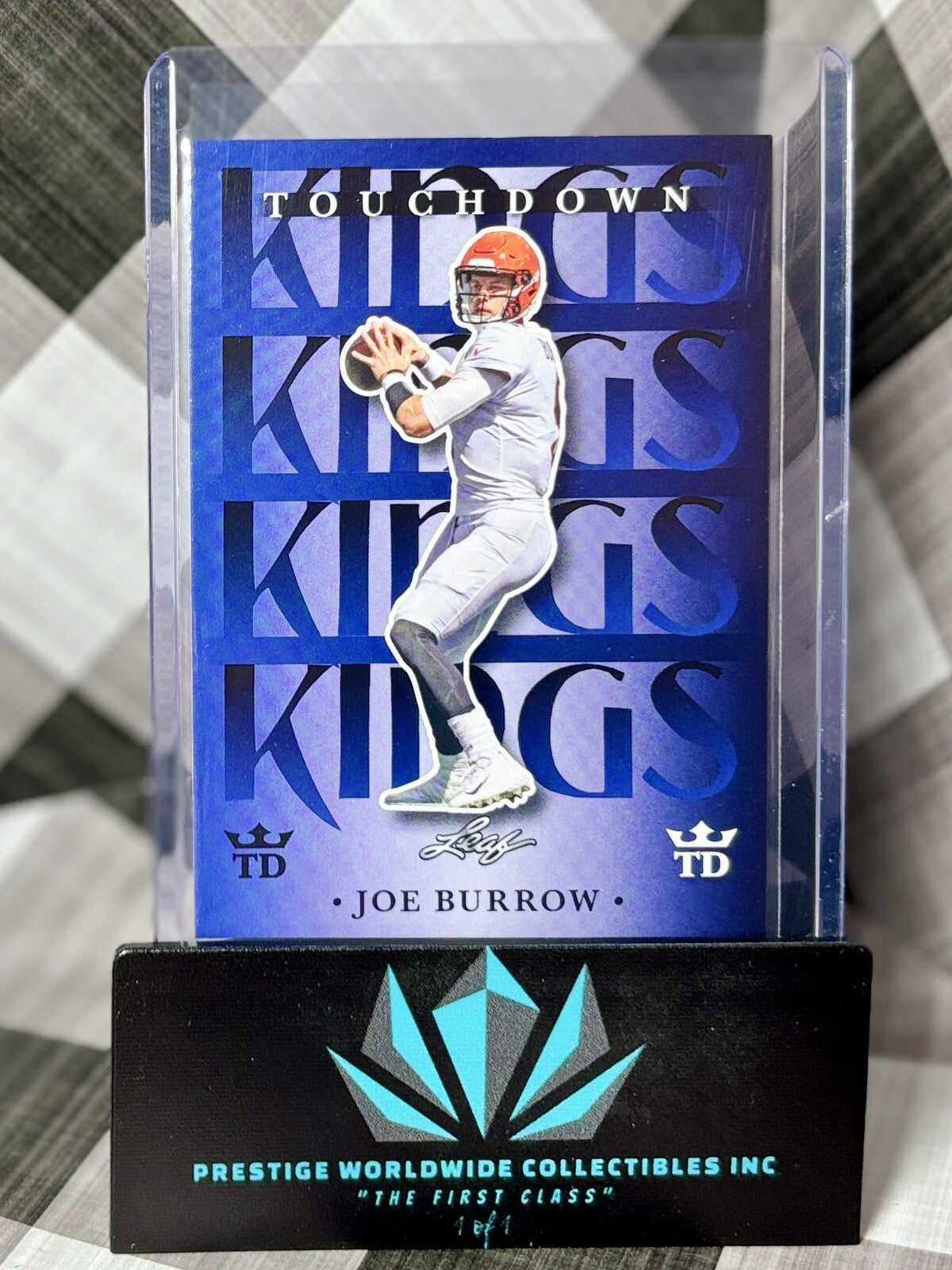Joe Burrow 2024 Leaf Football Blue TD Kings #TDK-8 LSU & Cincinnati Bengals
