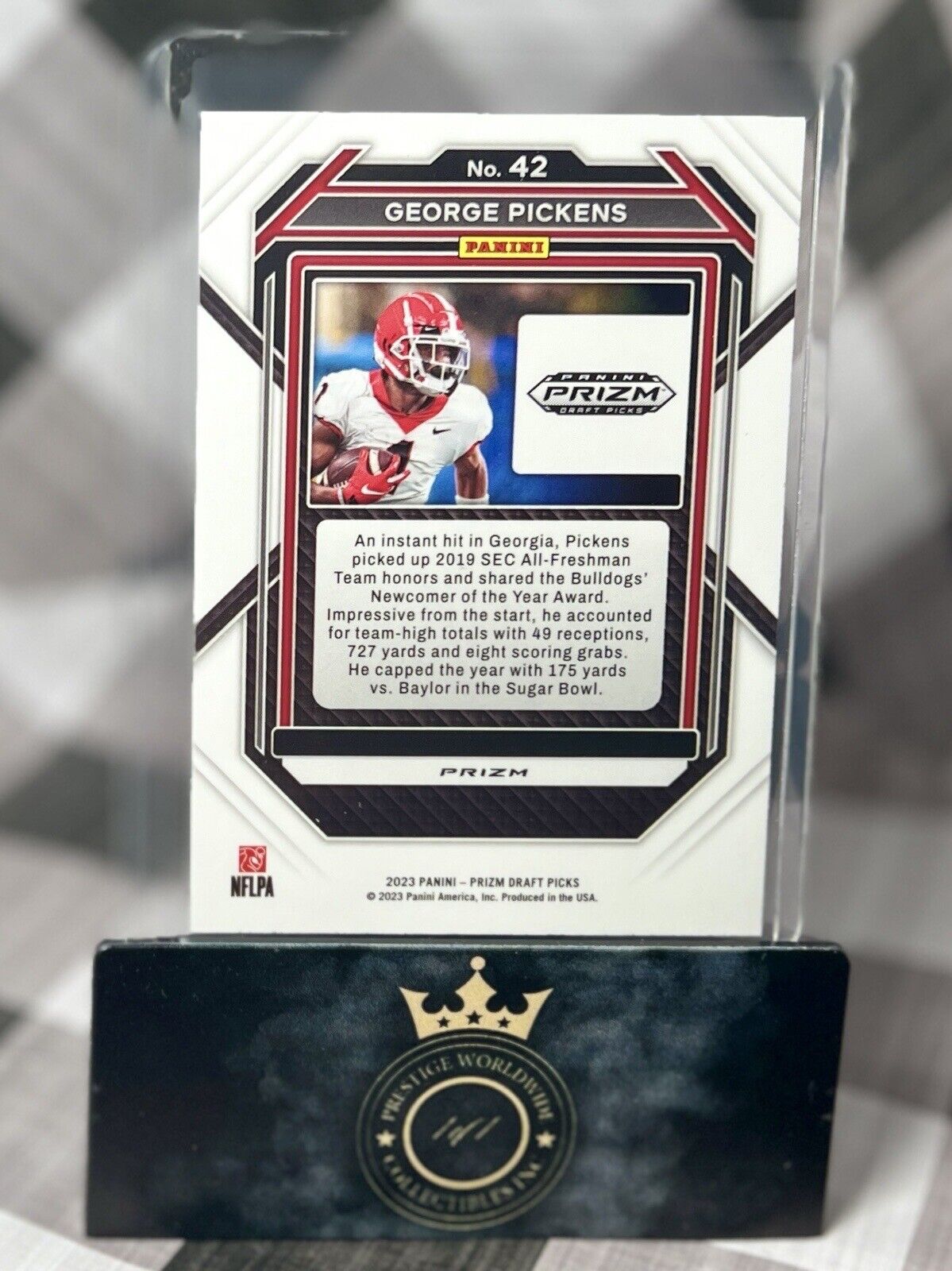 George Pickens 2023 Prizm Draft Picks Base Silver #42 Georgia Bulldogs Steelers